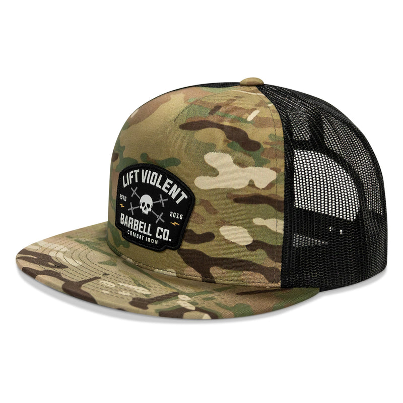 Load image into Gallery viewer, Lift Violent Barbell Co Patch Flatbill Snapback Hat