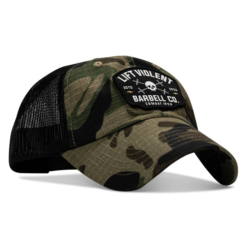 Load image into Gallery viewer, Lift Violent Barbell Co Patch. Tactical Ripstop Mesh Snapback Hat