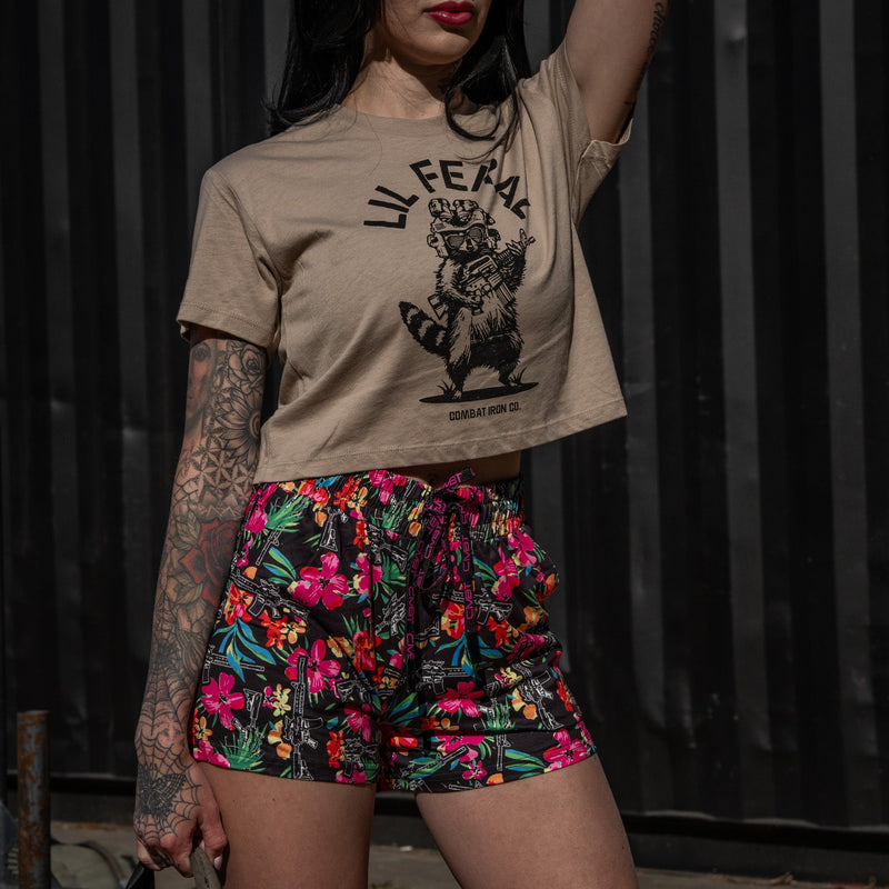 Load image into Gallery viewer, Lil Feral Raccoon Women's Crop T-Shirt