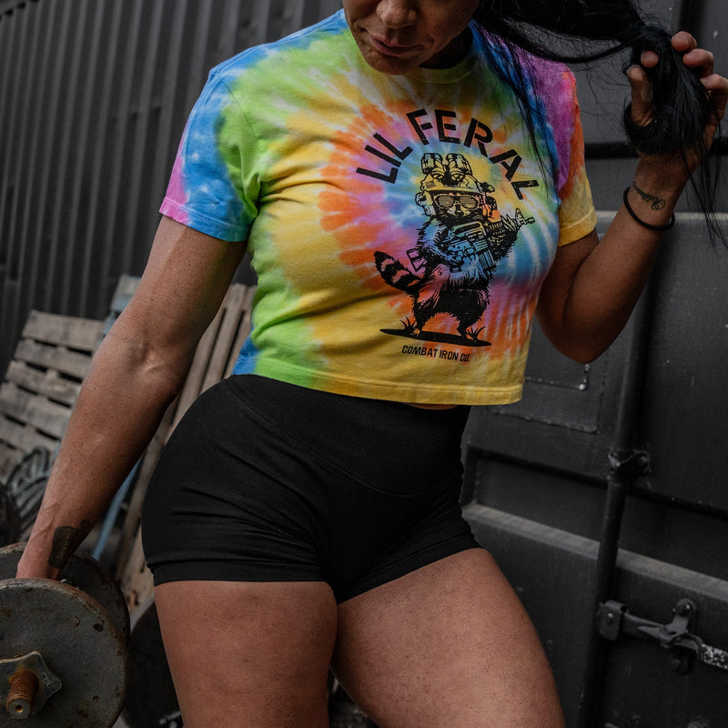 Load image into Gallery viewer, Lil Feral Raccoon Women's Crop T-Shirt