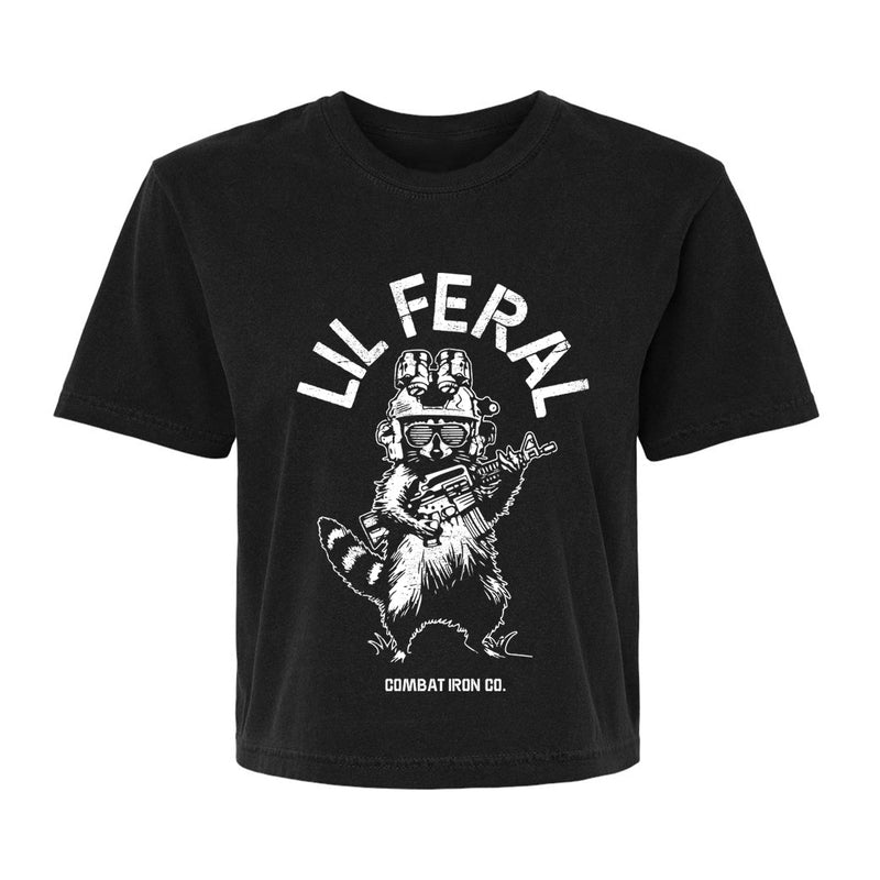 Load image into Gallery viewer, Lil Feral Raccoon Women's Crop T-Shirt