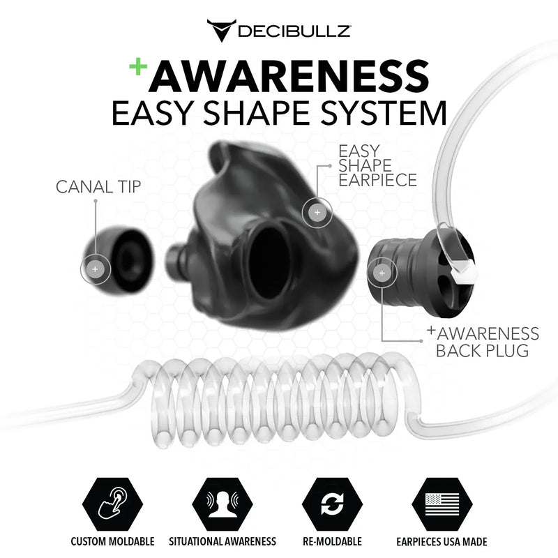 Load image into Gallery viewer, +Awareness Custom Molded Listen-Only Surveillance Acoustic Tube Headset