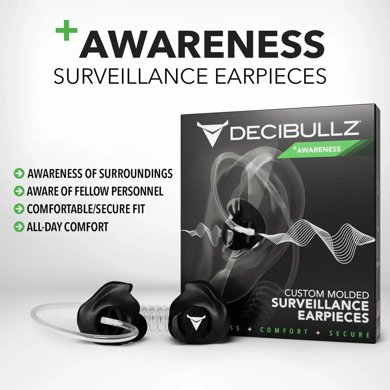 Load image into Gallery viewer, +Awareness Custom Molded Listen-Only Surveillance Acoustic Tube Headset