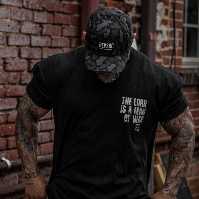 Load image into Gallery viewer, The Lord Is A Man Of War Heavyweight Men's T-Shirt