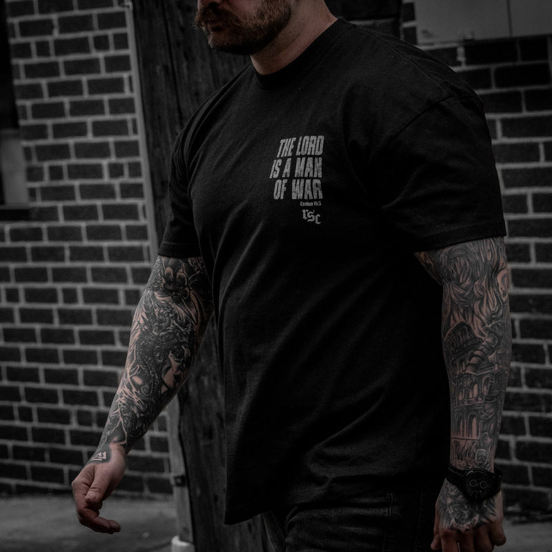 Load image into Gallery viewer, The Lord Is A Man Of War Heavyweight Men's T-Shirt