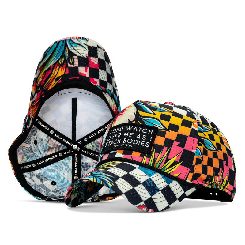 Load image into Gallery viewer, Lord Watch Over Me As I Stack Bodies Patch Waterproof Weekender Snapback