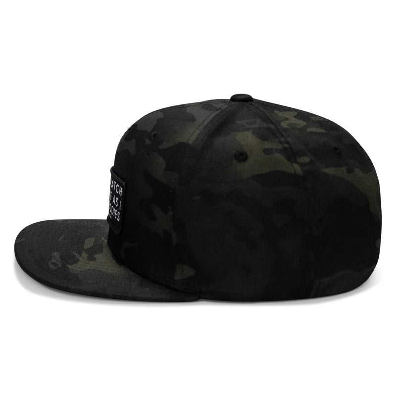 Load image into Gallery viewer, Lord Watch Over Me As I Stack Bodies Patch Flatbill SnapBack Hat