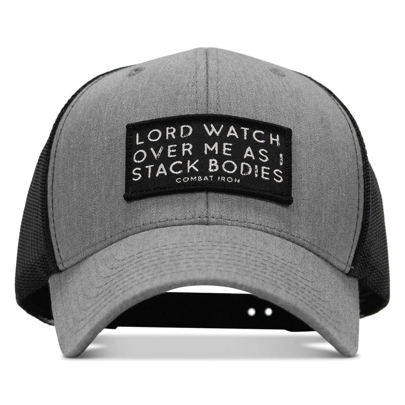 Load image into Gallery viewer, Lord Watch Over Me As I Stack Bodies Patch Snapback Hat