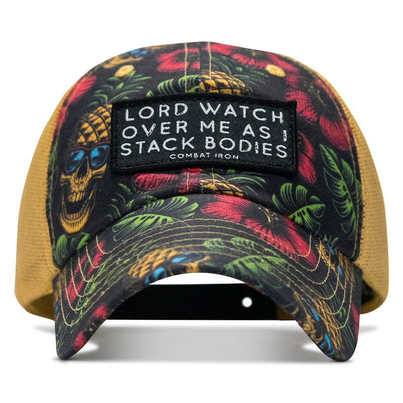 Load image into Gallery viewer, Lord Watch Over Me As I Stack Bodies Patch Tactical Ripstop Mesh Snapback Hat