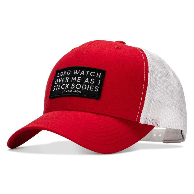 Load image into Gallery viewer, Lord Watch Over Me As I Stack Bodies Patch Snapback Hat