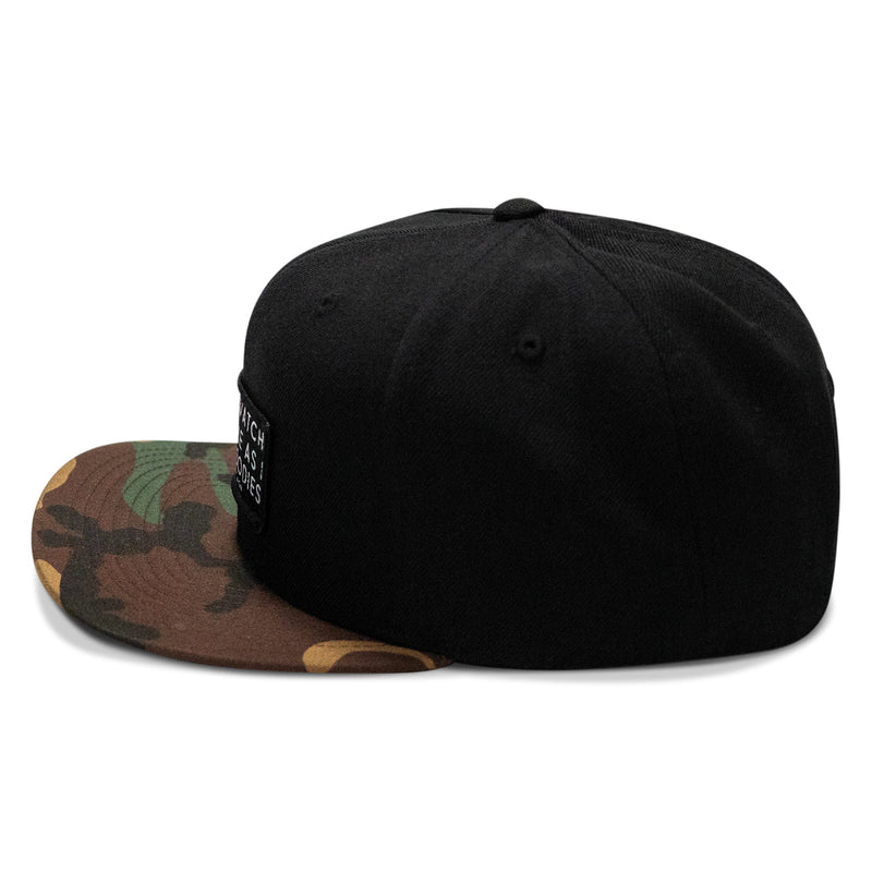 Load image into Gallery viewer, Lord Watch Over Me As I Stack Bodies Patch Flatbill SnapBack Hat