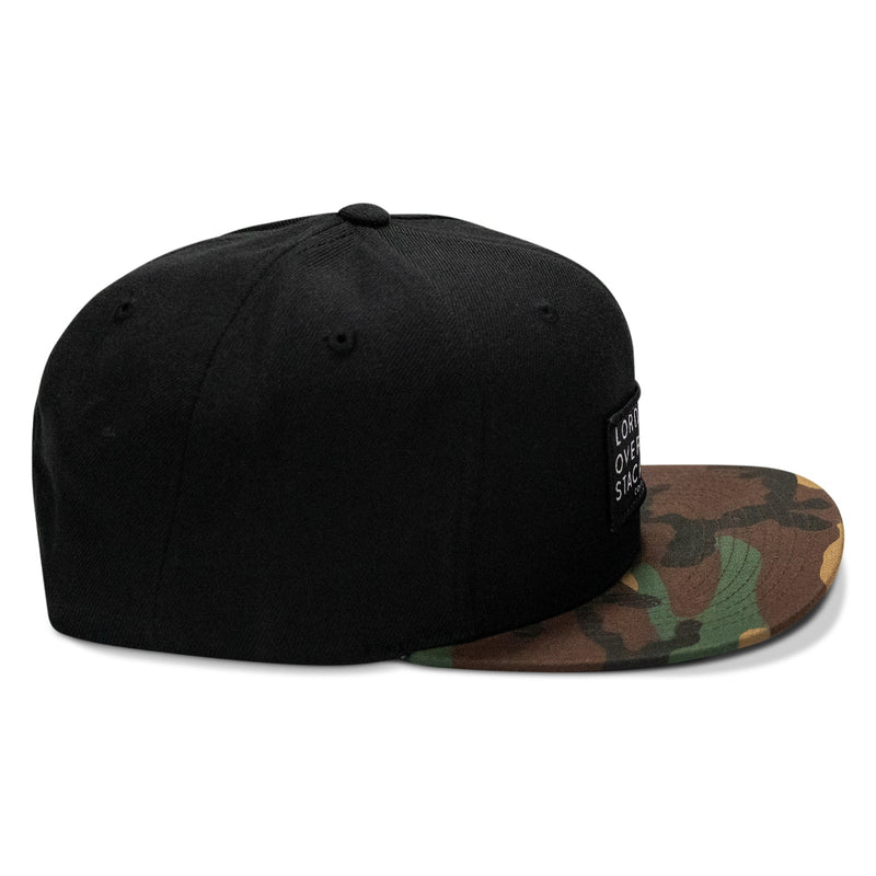 Load image into Gallery viewer, Lord Watch Over Me As I Stack Bodies Patch Flatbill SnapBack Hat