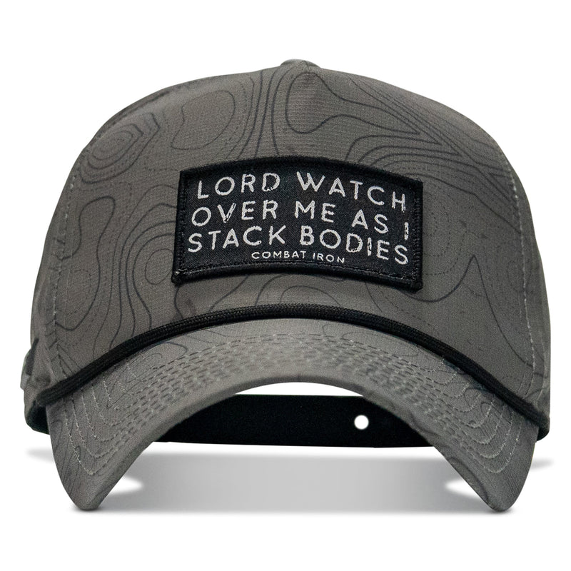 Load image into Gallery viewer, Lord Watch Over Me As I Stack Bodies Patch Waterproof Weekender Snapback