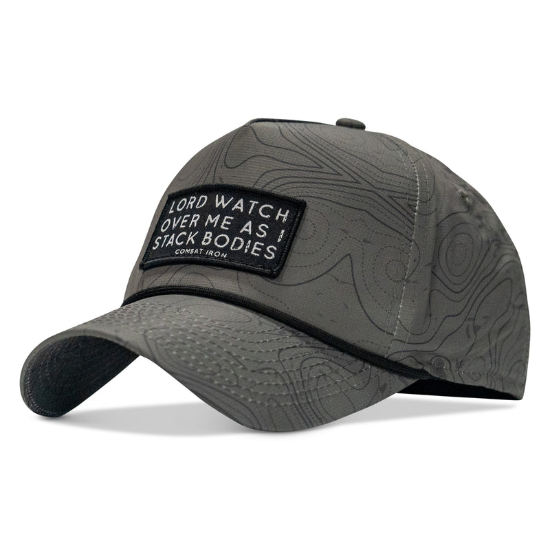 Load image into Gallery viewer, Lord Watch Over Me As I Stack Bodies Patch Waterproof Weekender Snapback
