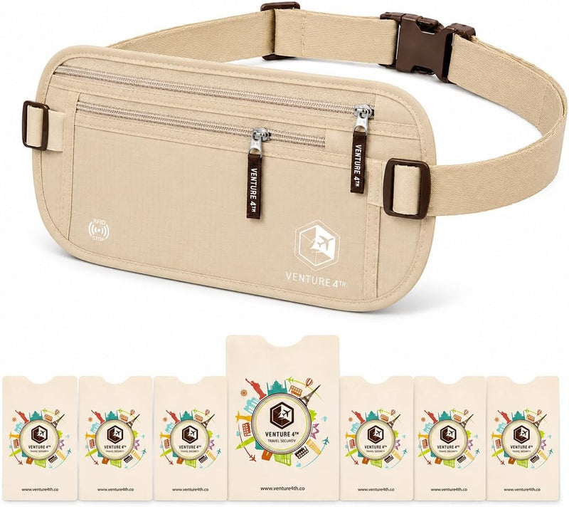 Load image into Gallery viewer, Travel Money Belt + RFID Sleeves