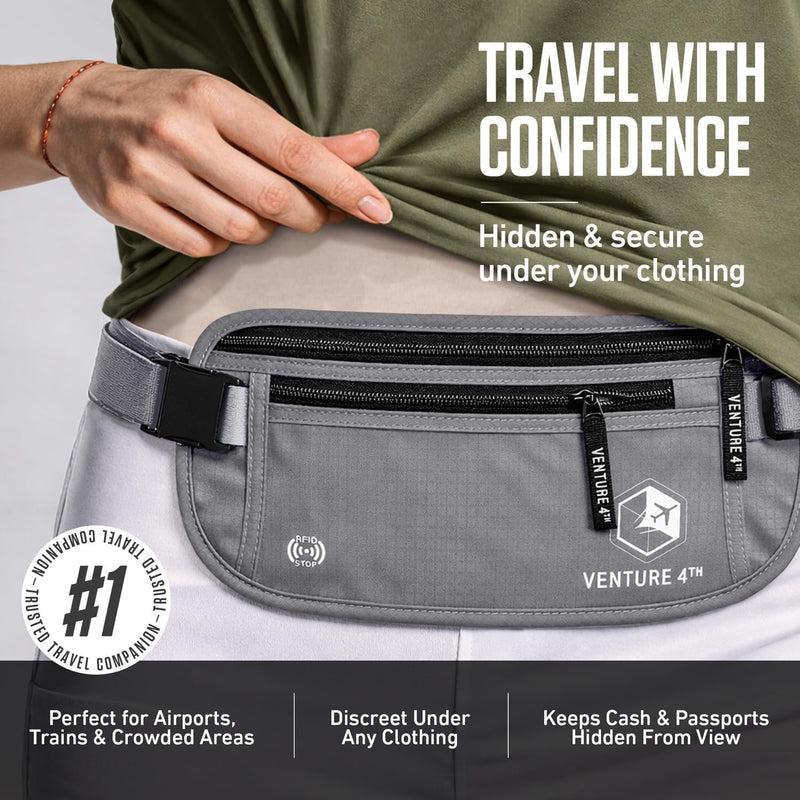 Load image into Gallery viewer, Travel Money Belt + RFID Sleeves