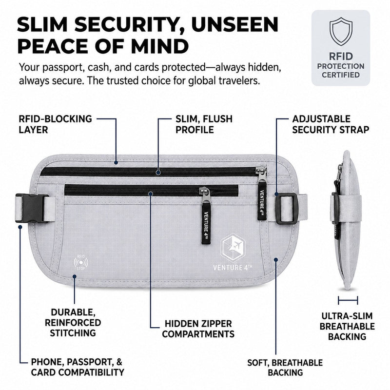 Load image into Gallery viewer, Travel Money Belt + RFID Sleeves