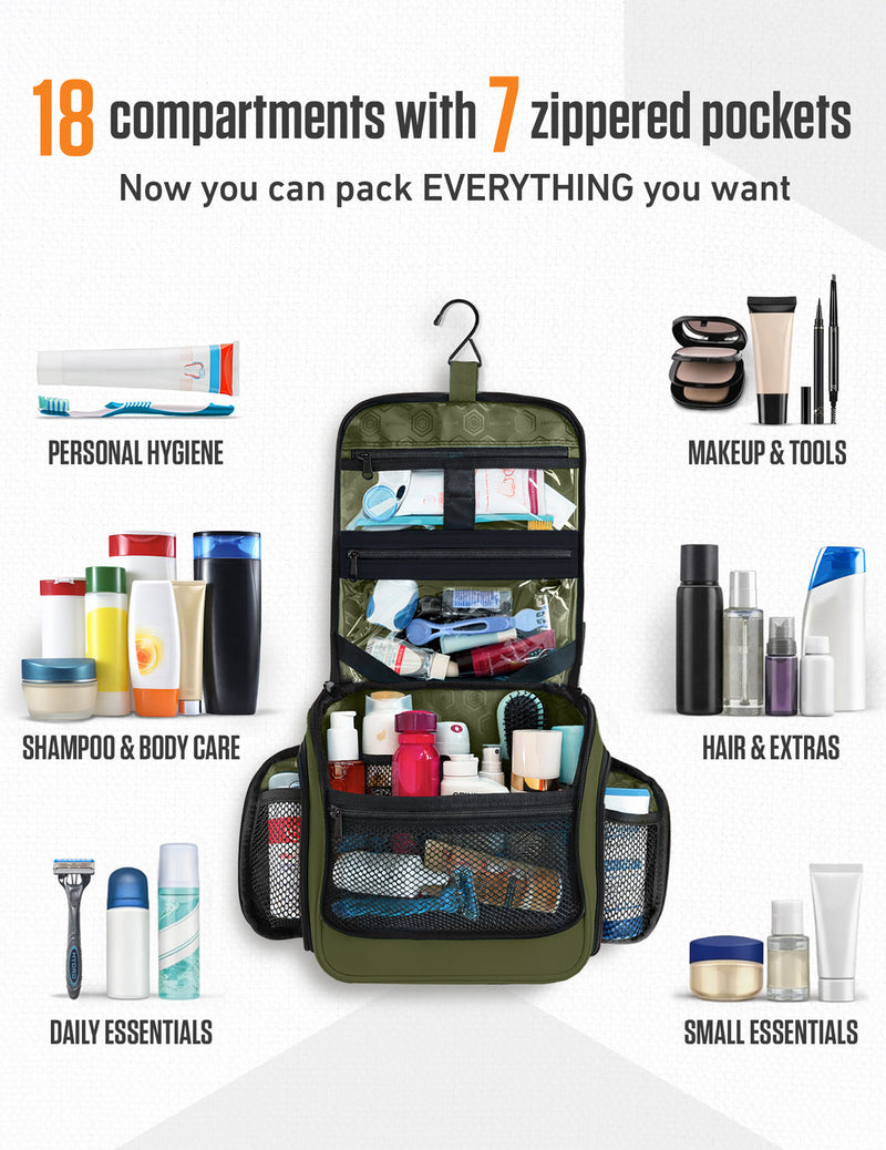 Load image into Gallery viewer, Hanging Travel Toiletry Bag