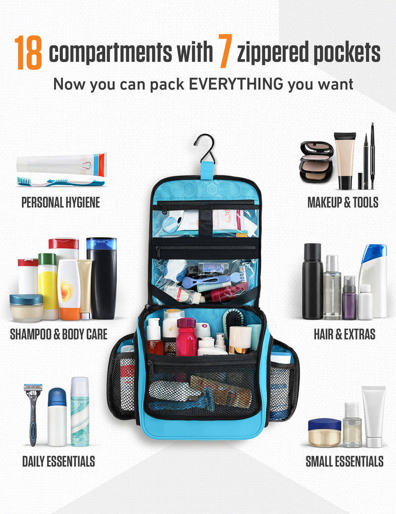 Load image into Gallery viewer, Hanging Travel Toiletry Bag