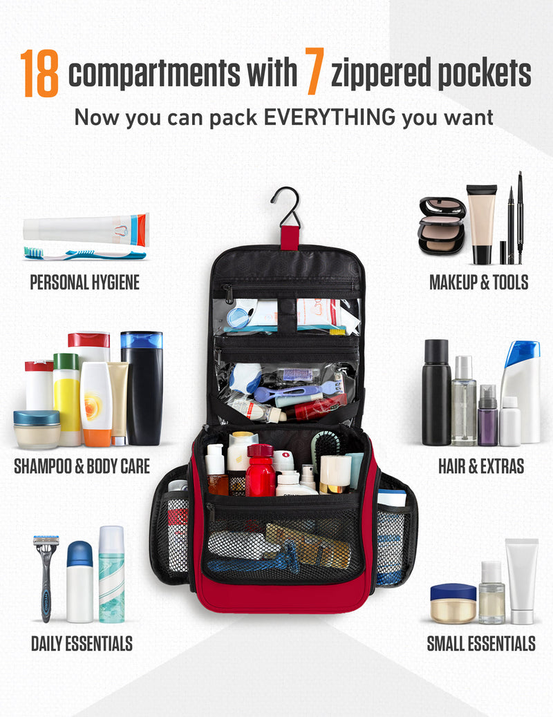 Load image into Gallery viewer, Hanging Travel Toiletry Bag