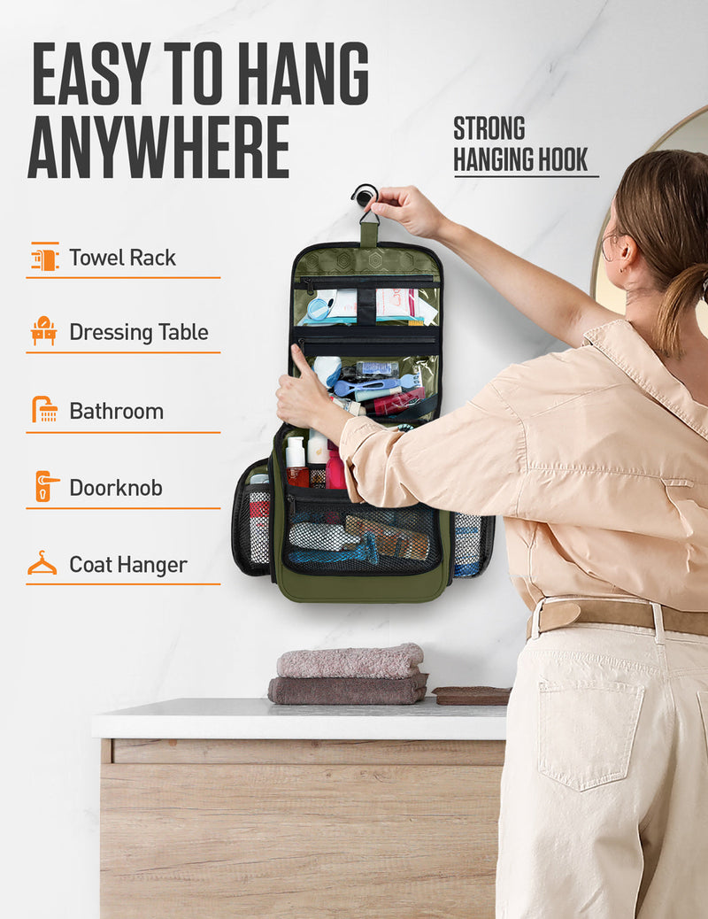 Load image into Gallery viewer, Hanging Travel Toiletry Bag