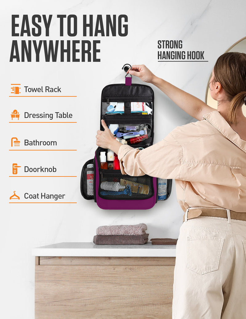 Load image into Gallery viewer, Hanging Travel Toiletry Bag