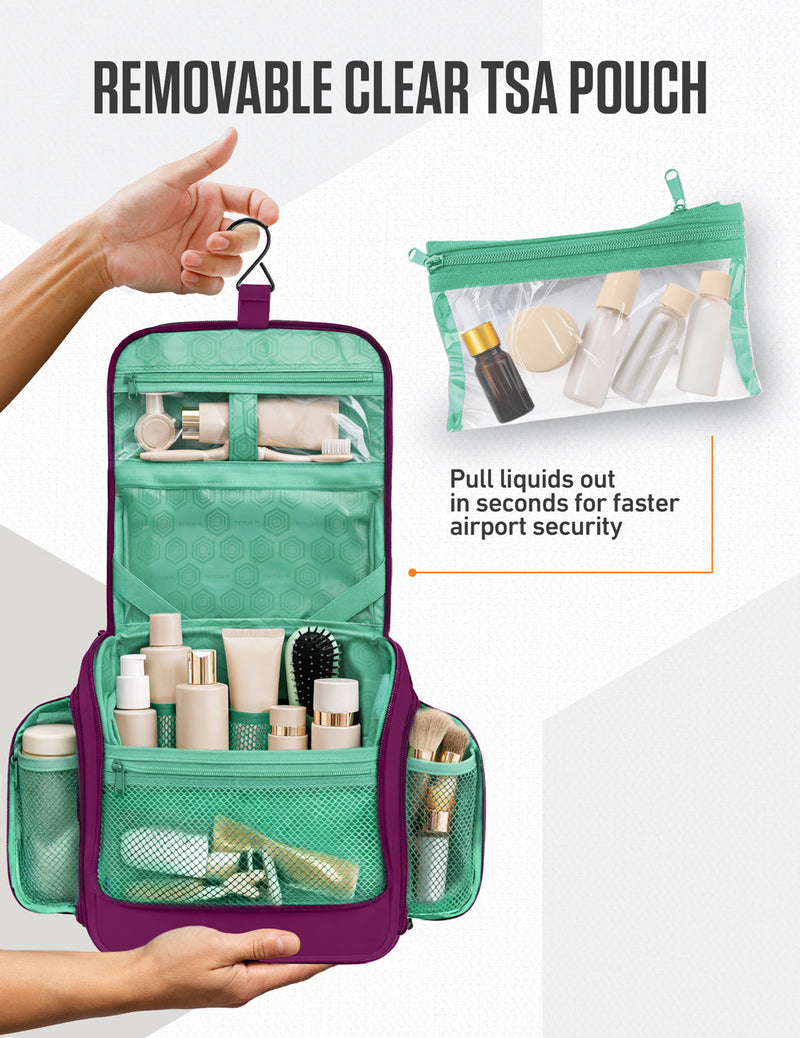 Load image into Gallery viewer, Hanging Travel Toiletry Bag