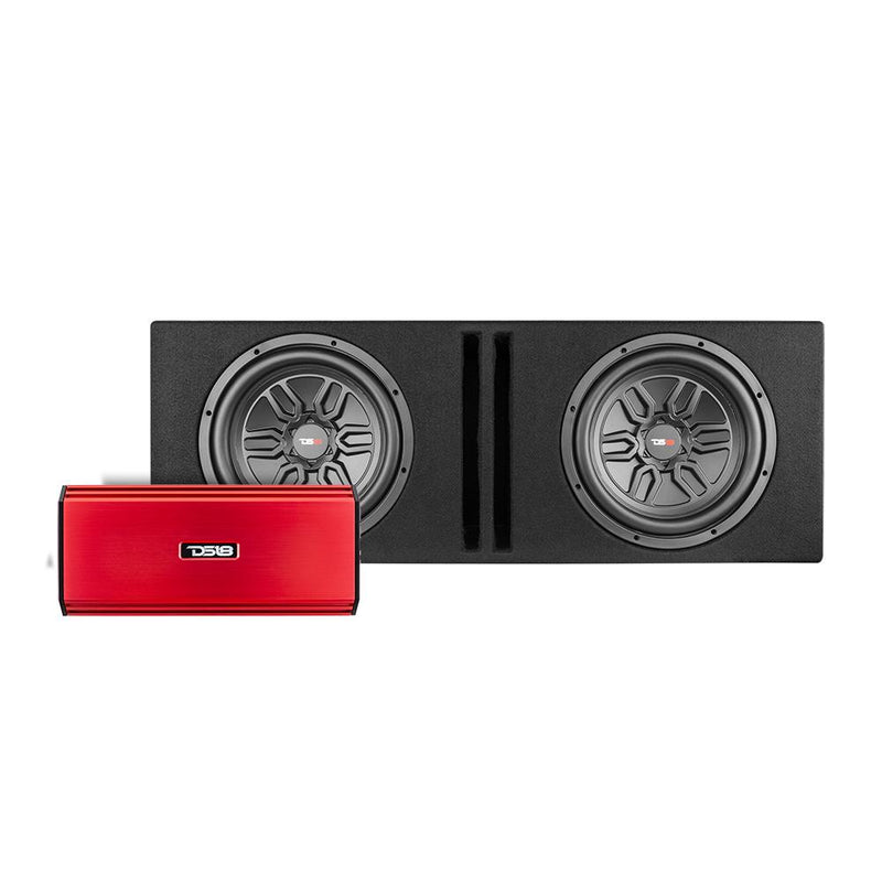 Load image into Gallery viewer, Bass Package 2 X SLC-MD12 In a Ported Box with S-1500.1/RD Amplifier and 4-GA Amp Kit 250 Watts Rms