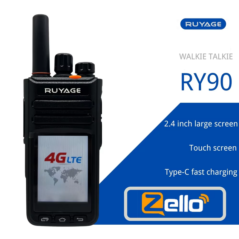 Load image into Gallery viewer, Ruyage RY90 Touch Screen Zello Push-to-Talk 4G LTE PoC Two Way Radio