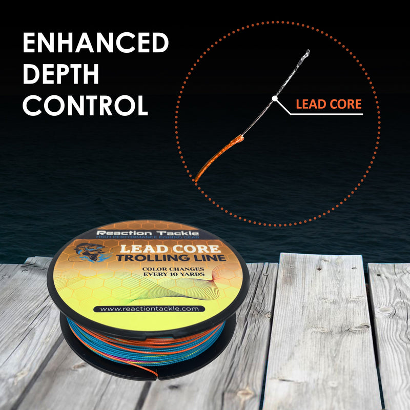 Load image into Gallery viewer, Reaction Tackle Lead Core Metered Trolling Braided Line