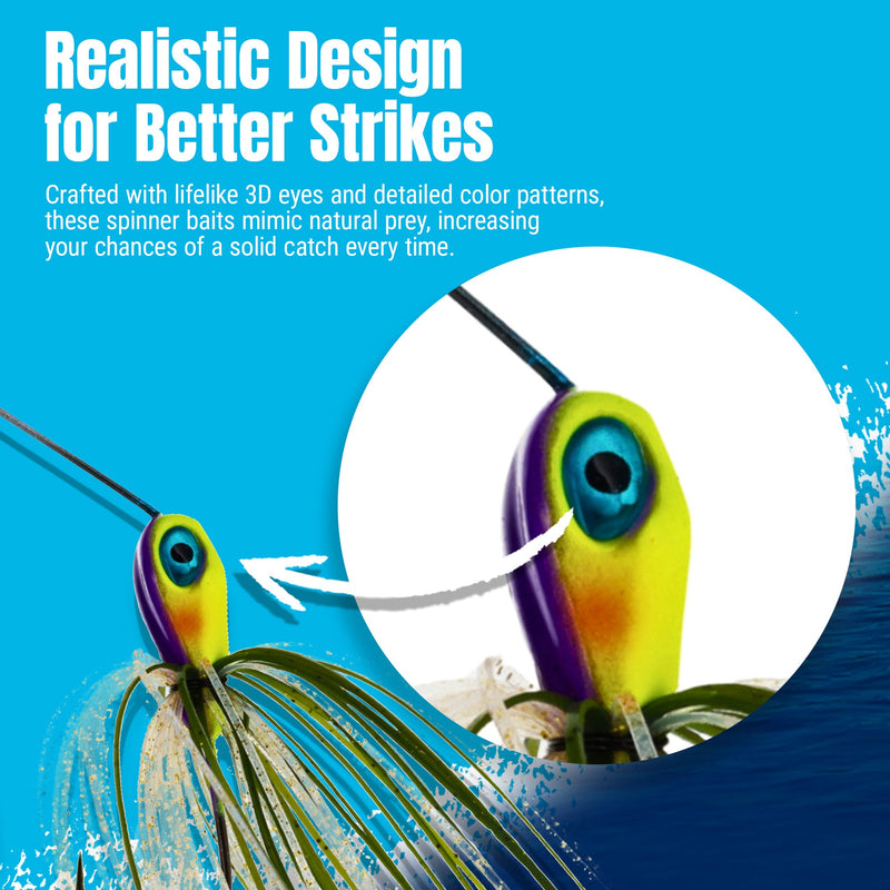 Load image into Gallery viewer, Reaction Tackle Lead Double Willow Blade Spinnerbait Jigs (3-Pack)