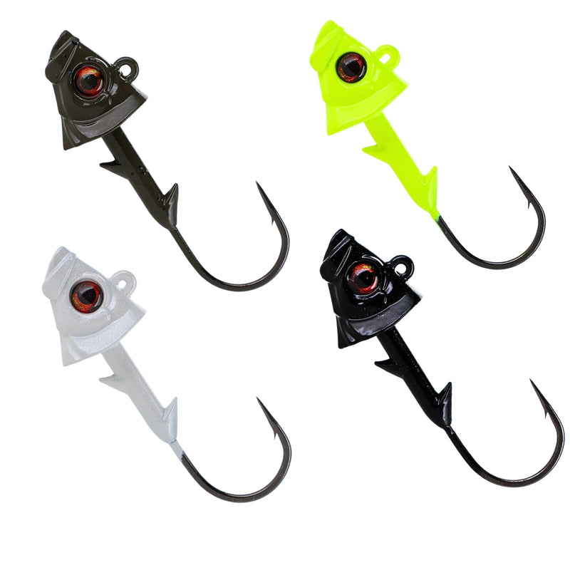 Load image into Gallery viewer, Reaction Tackle Lead Fish Head Jigs - 5-PACK