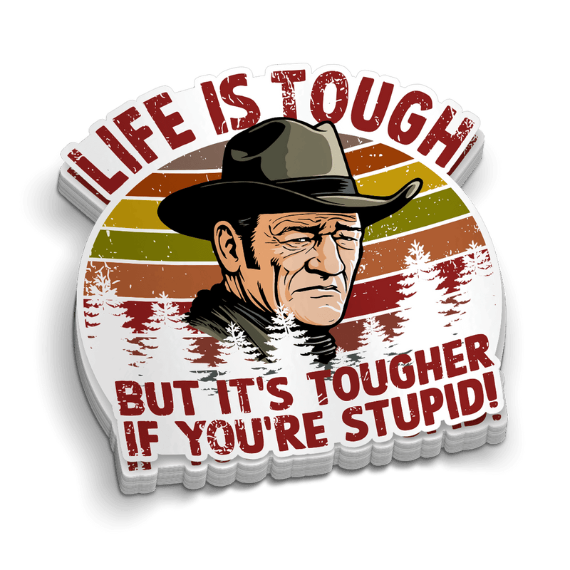 Load image into Gallery viewer, Life Is Tough Hard Hat Decal