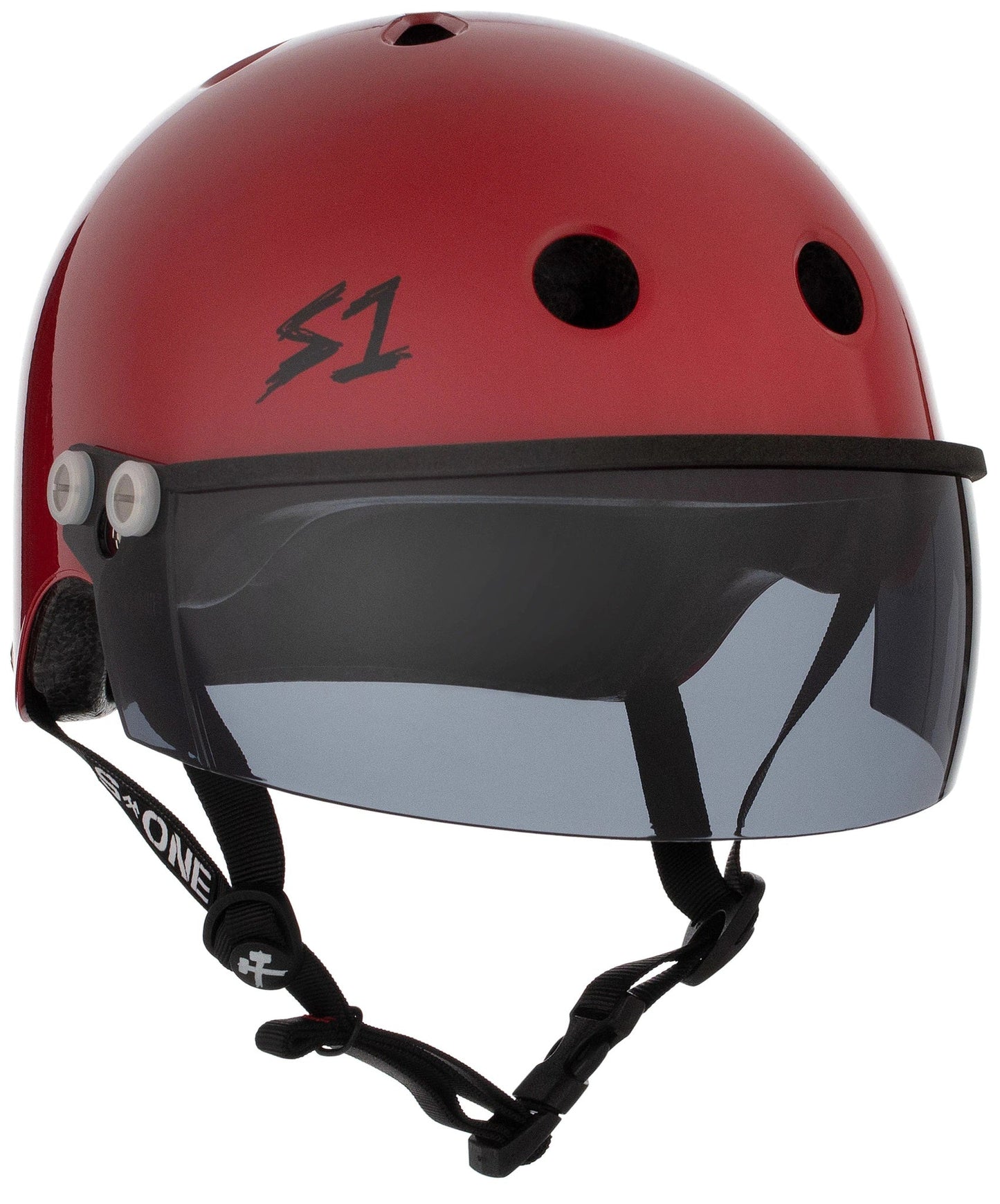 S1 Lifer Visor Gen 2 Helmet - Blood Red Gloss