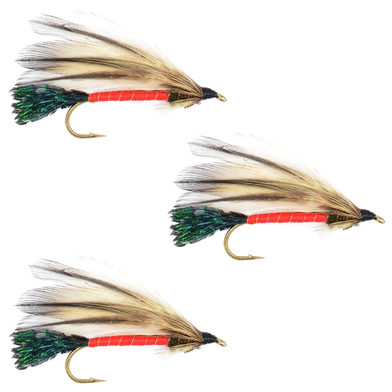 Load image into Gallery viewer, 3 Pack Light Spruce Classic Trout and Bass Streamer Fly - Hook Size 4
