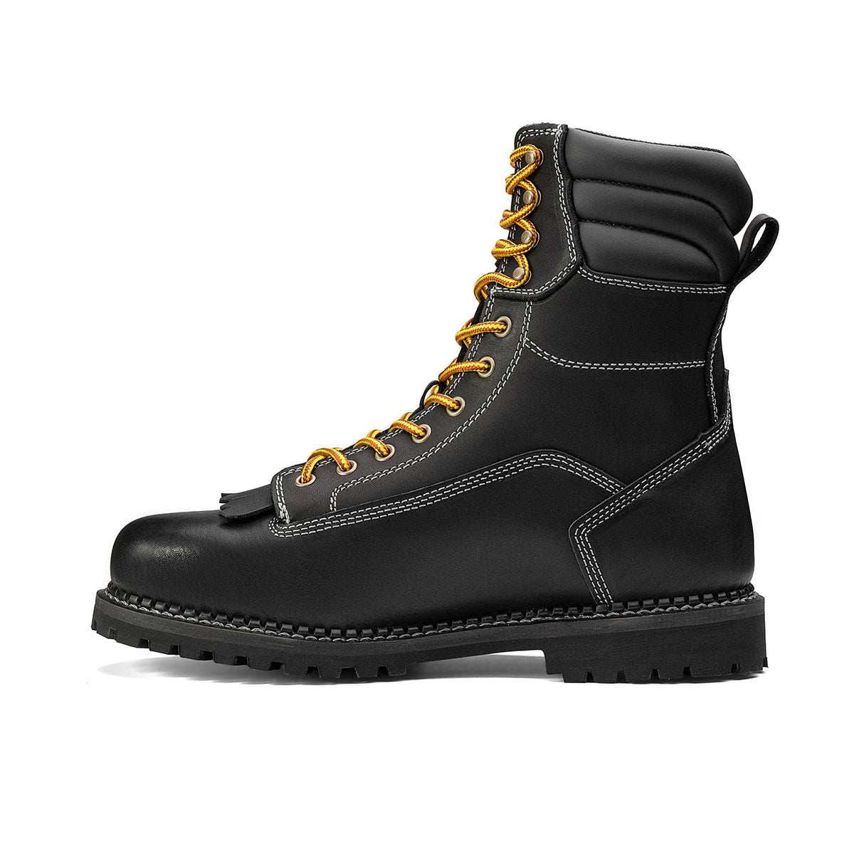Logger 8” Men’s Waterproof Work Boot for Men - Black - Skoutley Outdoors LLC