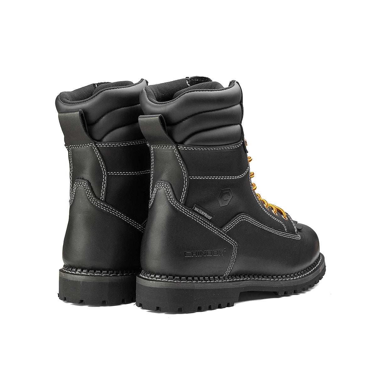 Logger 8” Men’s Waterproof Work Boot for Men - Black - Skoutley Outdoors LLC