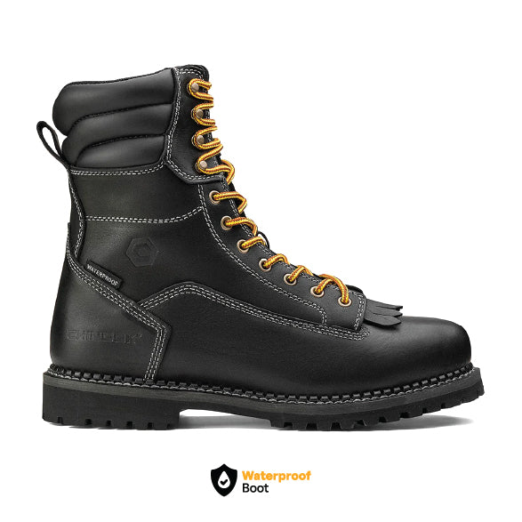 Load image into Gallery viewer, Logger 8” Men’s Waterproof Work Boot for Men - Black