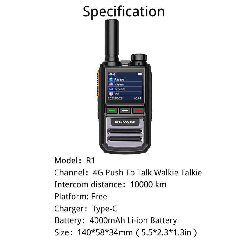 Load image into Gallery viewer, Ruyage R1 Two Way Radio Nationwide LTE Push-to-Talk Walkie Talkie