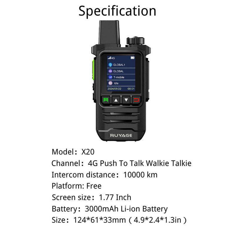 Load image into Gallery viewer, Ruyage X20 Two Way Radio Nationwide LTE Push-to-Talk Walkie Talkie