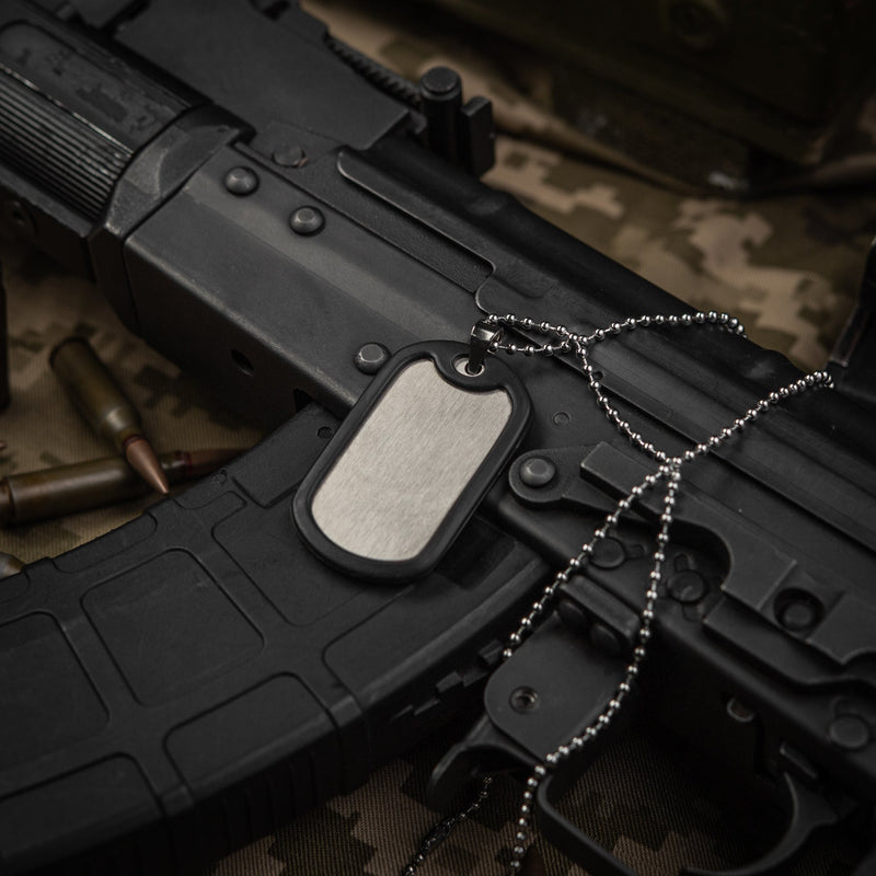 Load image into Gallery viewer, M-Tac Military Dog Tag with Rubber Silencer