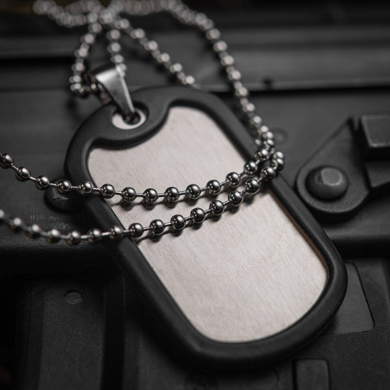 Load image into Gallery viewer, M-Tac Military Dog Tag with Rubber Silencer