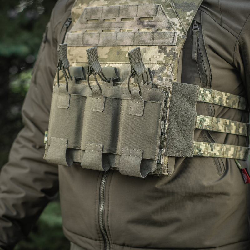 Load image into Gallery viewer, M-Tac Elastic Triple Mag Pouch Elite Laser Cut