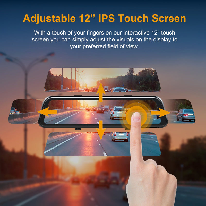 Load image into Gallery viewer, Rexing M2 Smart BSD ADAS Dual Mirror Dash Cam 1080p (Front+Rear) with GPS