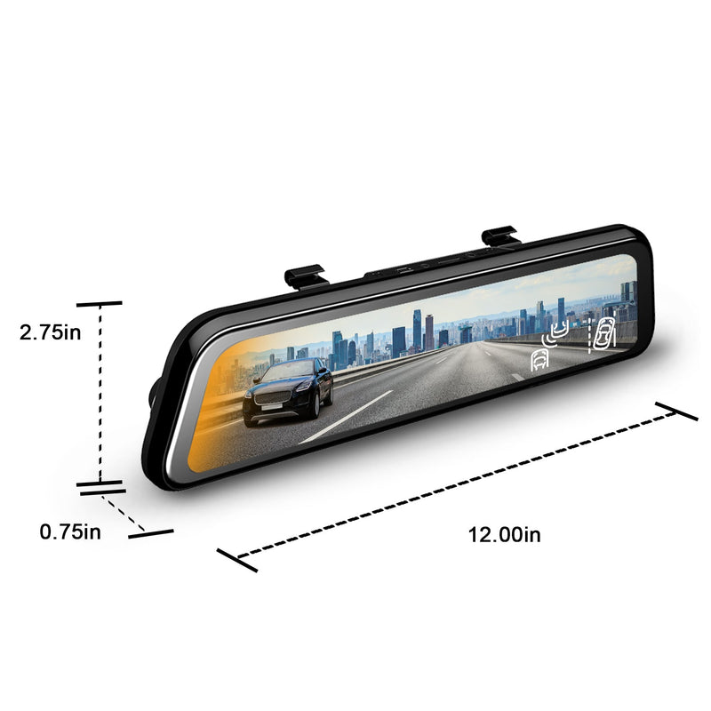 Load image into Gallery viewer, Rexing M2 Smart BSD ADAS Dual Mirror Dash Cam 1080p (Front+Rear) with GPS