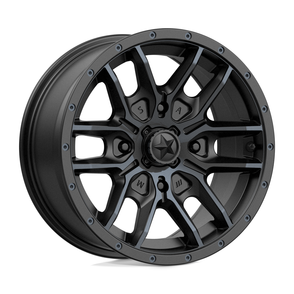 Msa Offroad Wheels M43 Fang Satin Black With Titanium Tint