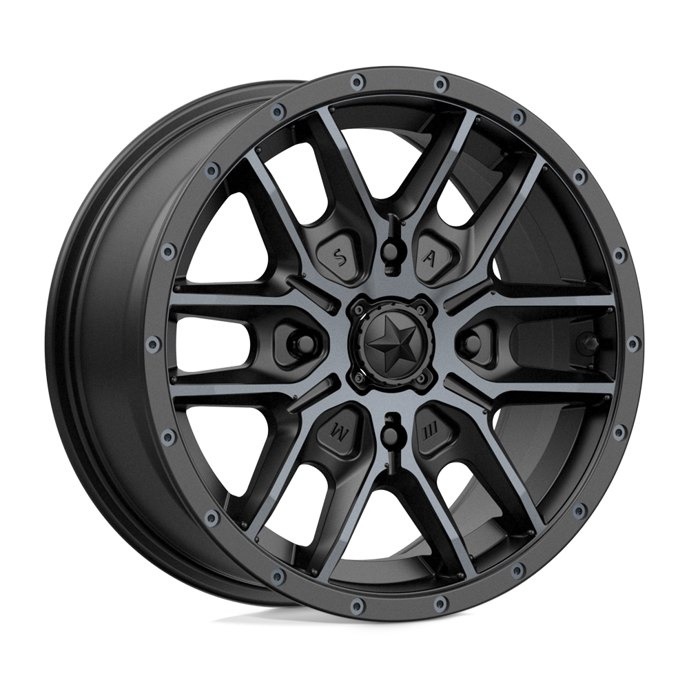 Msa Offroad Wheels M43 Fang Satin Black With Titanium Tint
