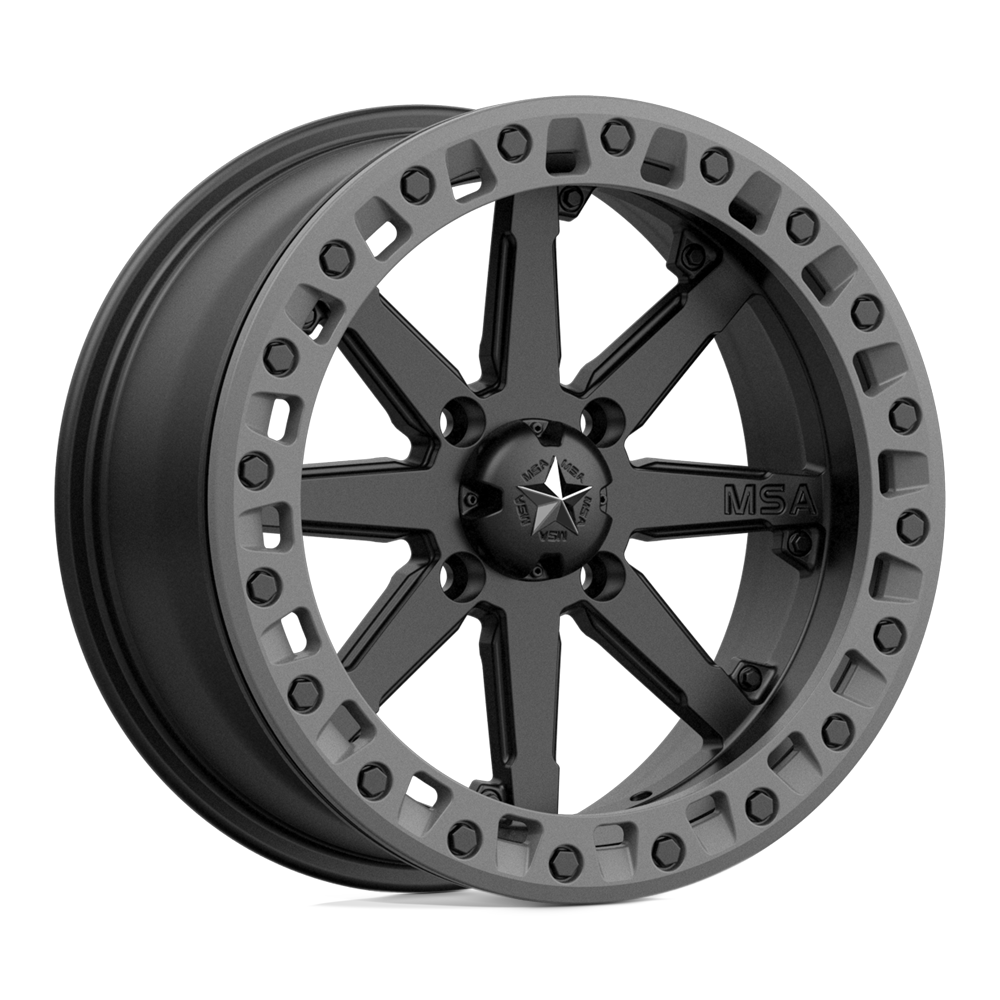 Msa Offroad Wheels M31 Lok2 Beadlock Satin Black Matte Gray Ring