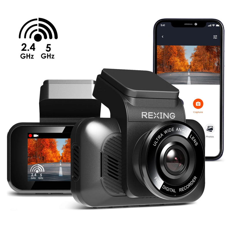 Load image into Gallery viewer, Rexing V55 Dash Cam – 4K Modular Capabilities, 5.0 GHz Wi-Fi, and GPS Car Dash Camera Recorder