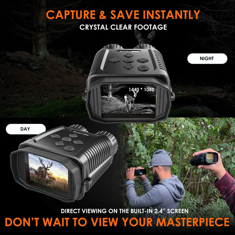 Load image into Gallery viewer, REXING B1 Mini – 1080p Night Vision Mini Digital Binoculars – Travel Infrared Binoculars Save Image And Video w/ Viewing Screen, High-Tech Hunting Gear